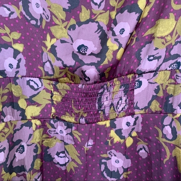 Free People Morning Light Long Sleeve Mini Floral Dress Size 8 - Picture 7 of 12